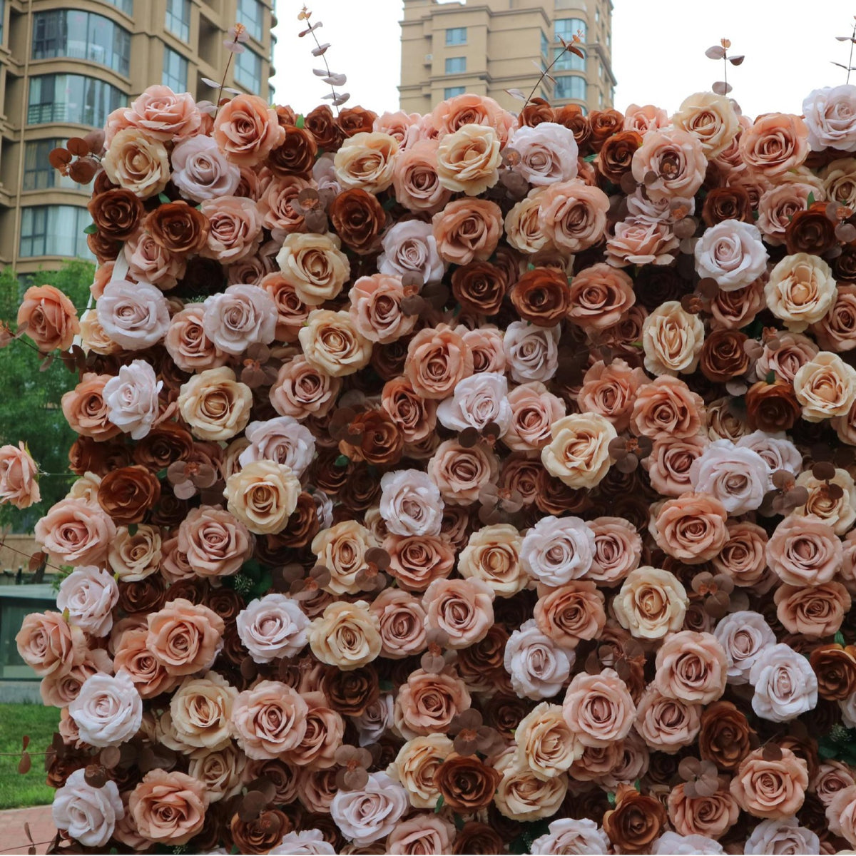 Aliflowers 3D Mixed Rose Flower Wall Backdrop Romantic Wedding & Event Decor ALFWL189