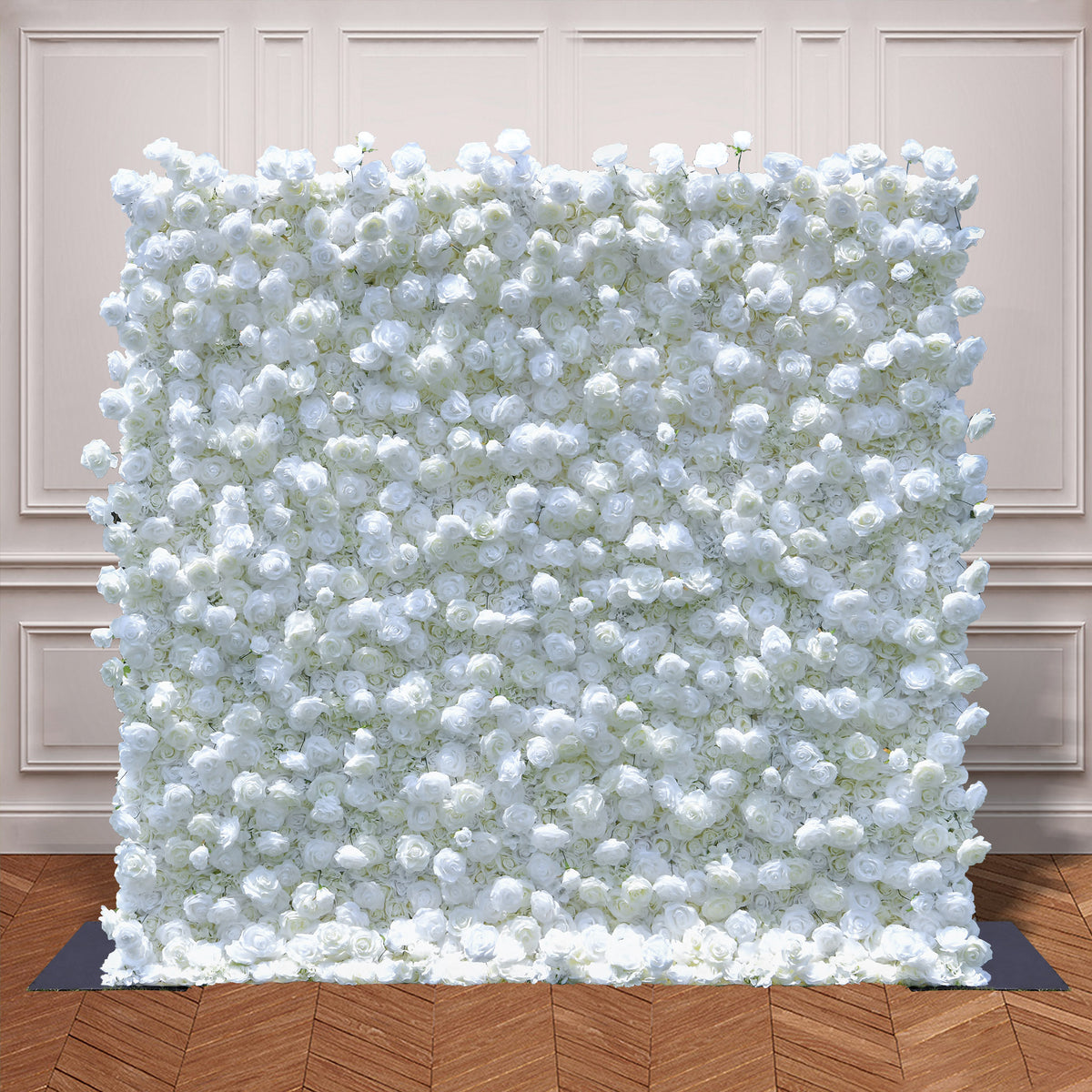 Aliflowers White Rose Hydrangea 5D Rolling Up Curtain Flower Wall Wedding Backdrop ALFWL028 - Ali Flowers
