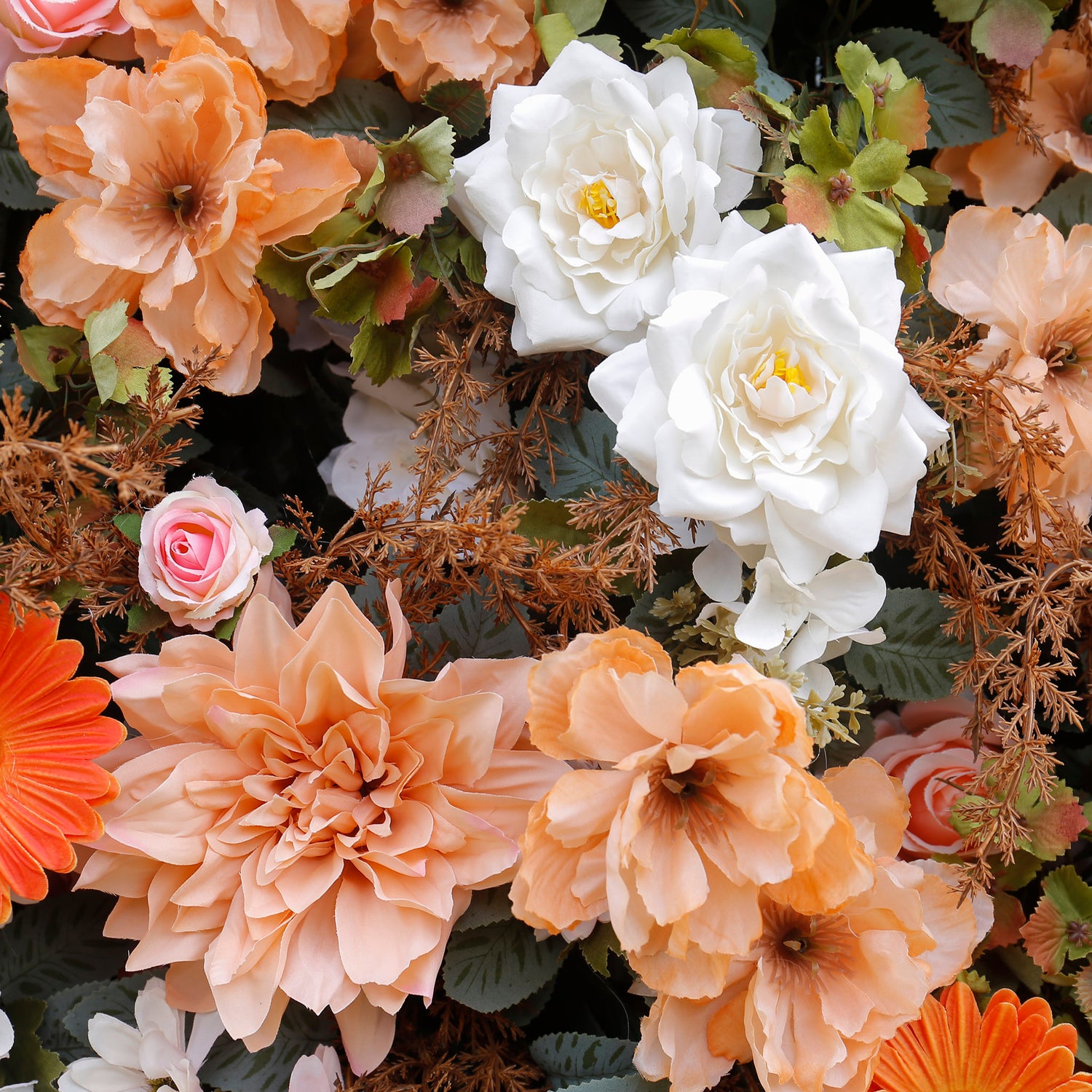 Aliflowers 5D Pastoral Style White Orange Flower Wall Decor ALFWL041 - Ali Flowers