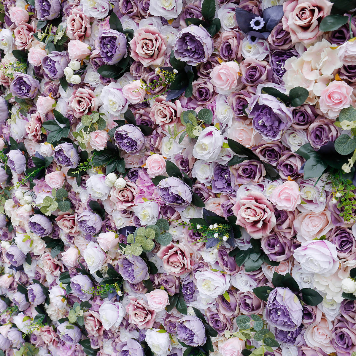 Aliflowers 5D Dirty Purple Peony with Rose Floral Wall Backdrop ALFWL101 - Ali Flowers