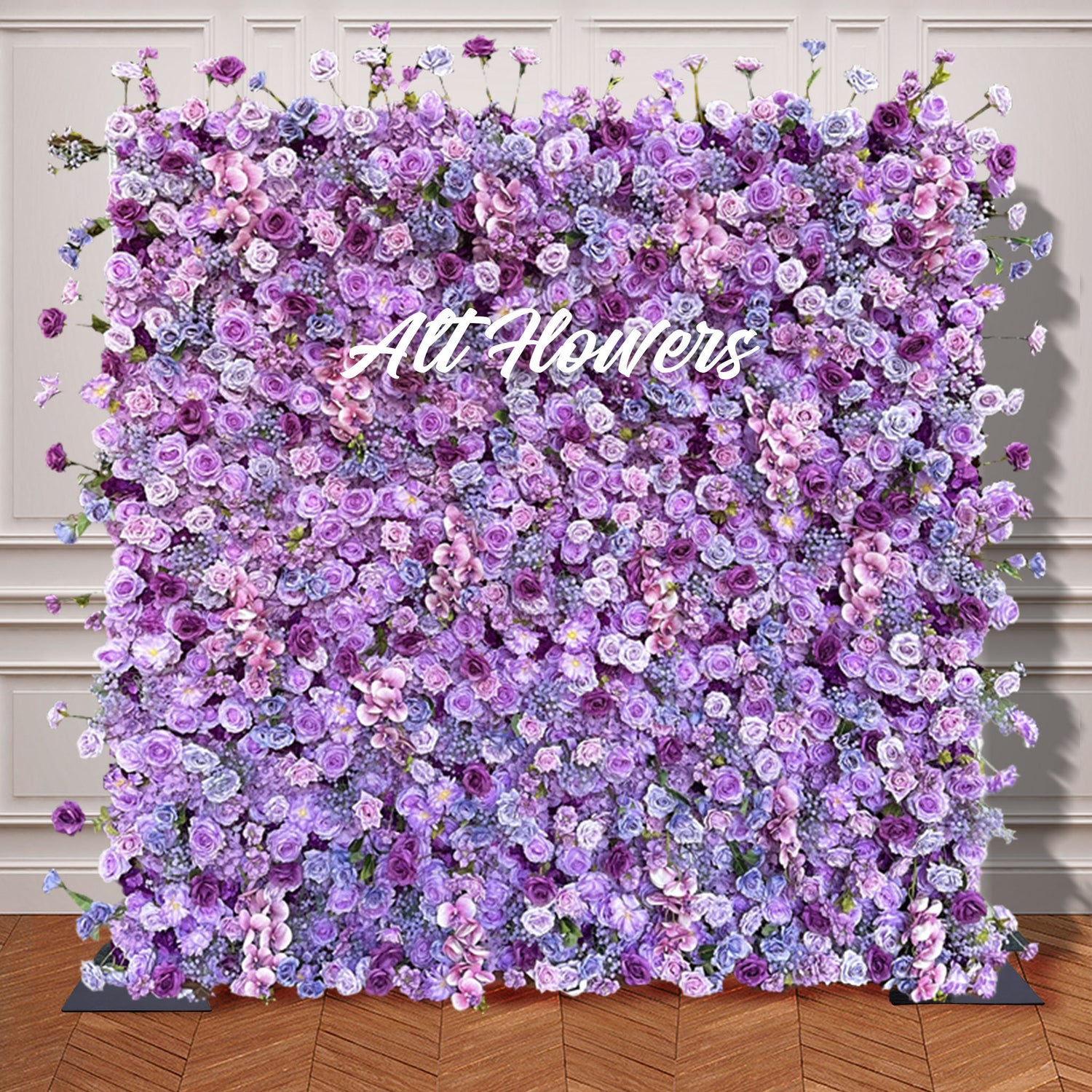 Aliflowers 5D Light Purple Fabric Flower Wall Wedding Backdrop Party Decoration ALFWL169 - Ali Flowers