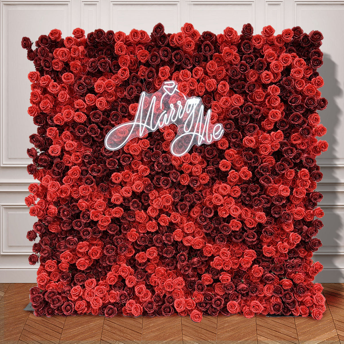 5D Red Peony Rose Roller Curtain Floral Background