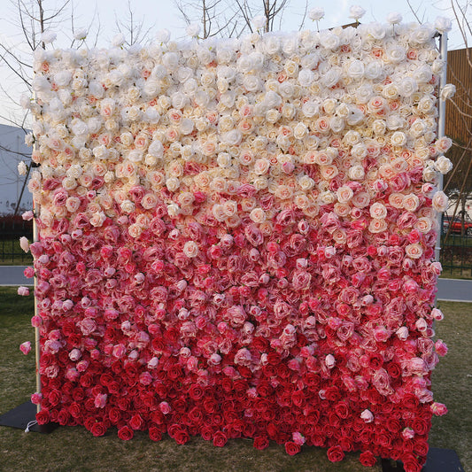 Ali Flowers Wedding Decor Up Cloth Back Fabric Florable Backdrop Flower Wall ALFWL002