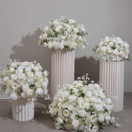 Ali Flowers Colorful Handmade Wedding Silk Flower Ball Centerpieces for Table Decor APFBL008