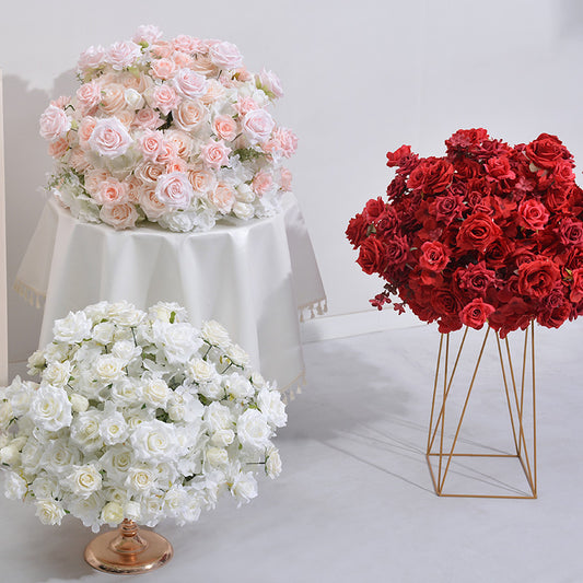 Ali Flowers Colorful Handmade Wedding Silk Flower Ball Centerpieces for Table Decor APFBL014