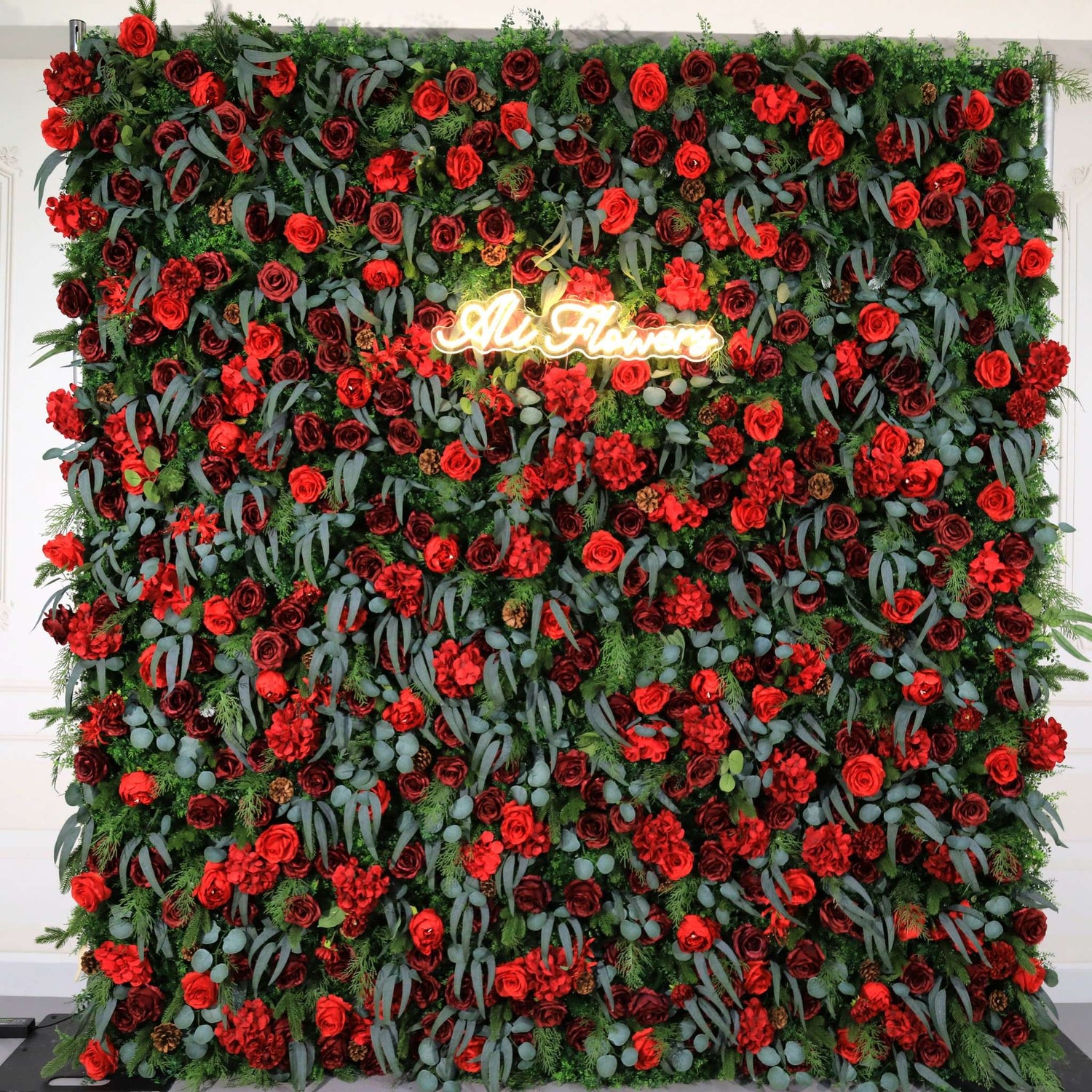 Aliflowers Newest 5D Christmas Roll up Artificial Flower Wall MCFL23001 - Ali Flowers