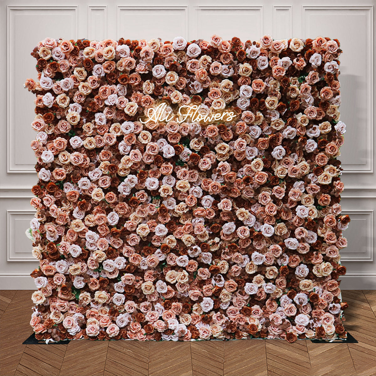 Aliflowers 3D Mixed Rose Flower Wall Backdrop Romantic Wedding & Event Decor ALFWL189