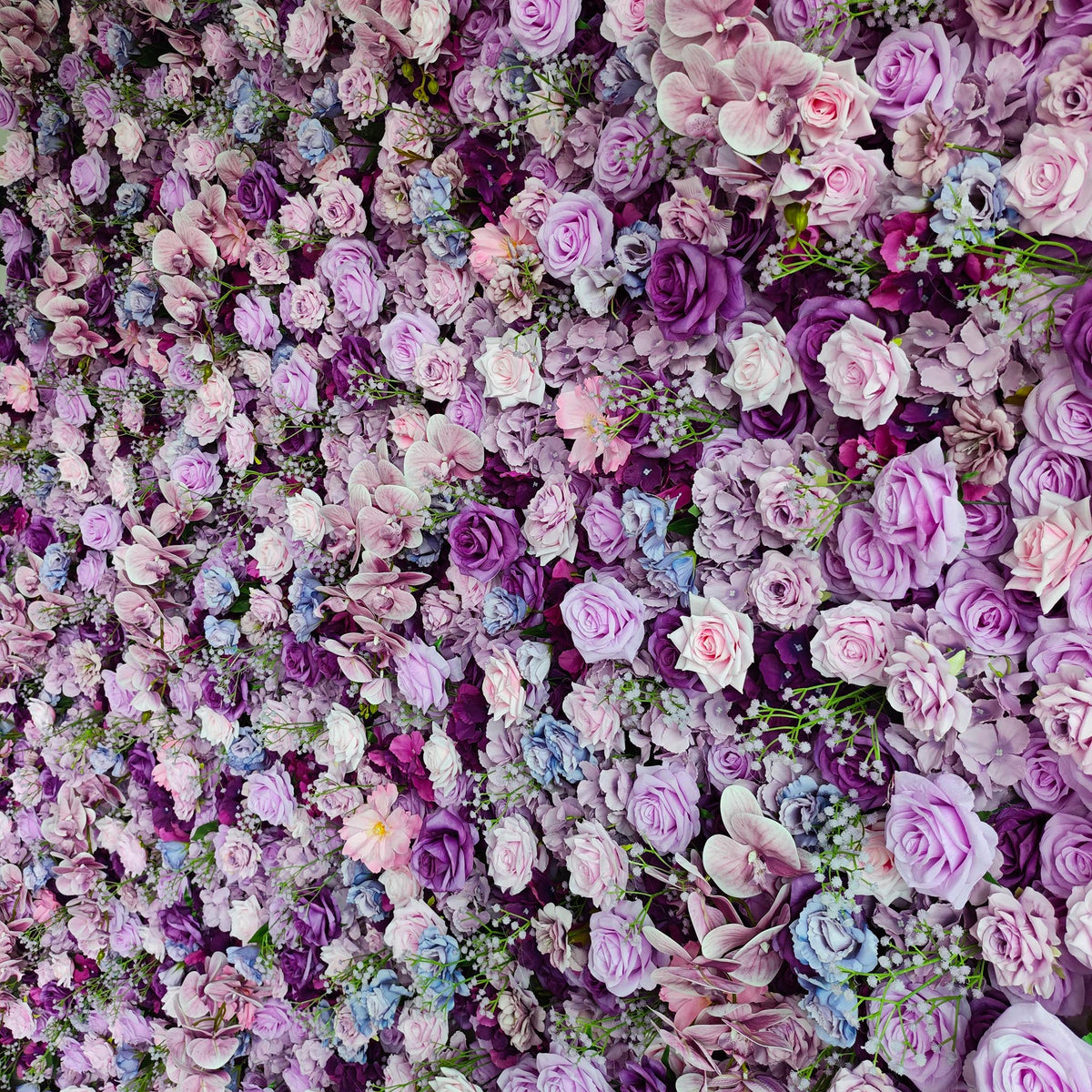 Aliflowers 5D Light Purple Fabric Flower Wall Wedding Backdrop Party Decoration ALFWL169