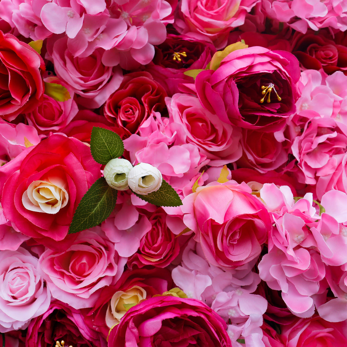 Aliflowers Pink Gradient Rose Hydrangea 5D Fabric Artistic Roller Blind Flower Wall