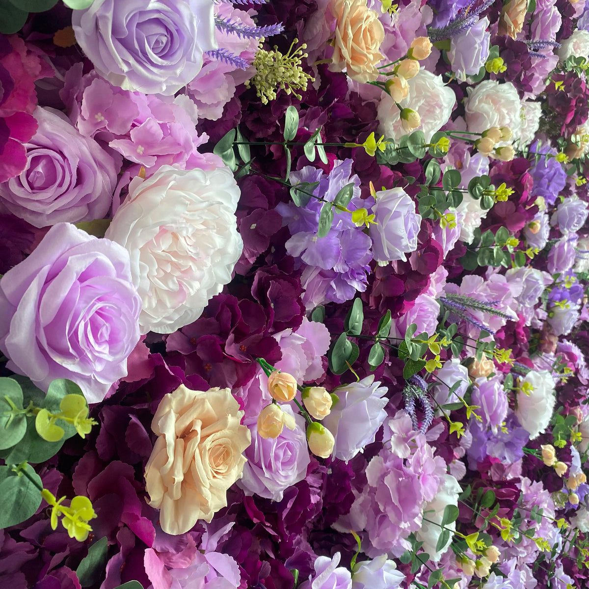 Purple Rose Hydrangea 5D Roller Curtain Flower Wall Event Party Background