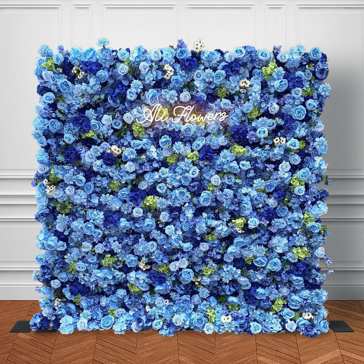 Ali Flowers 5D Artificial Silk Cerulean Sky Rose Flower Wall For Wedding Decoration ALFWL016 - Ali Flowers