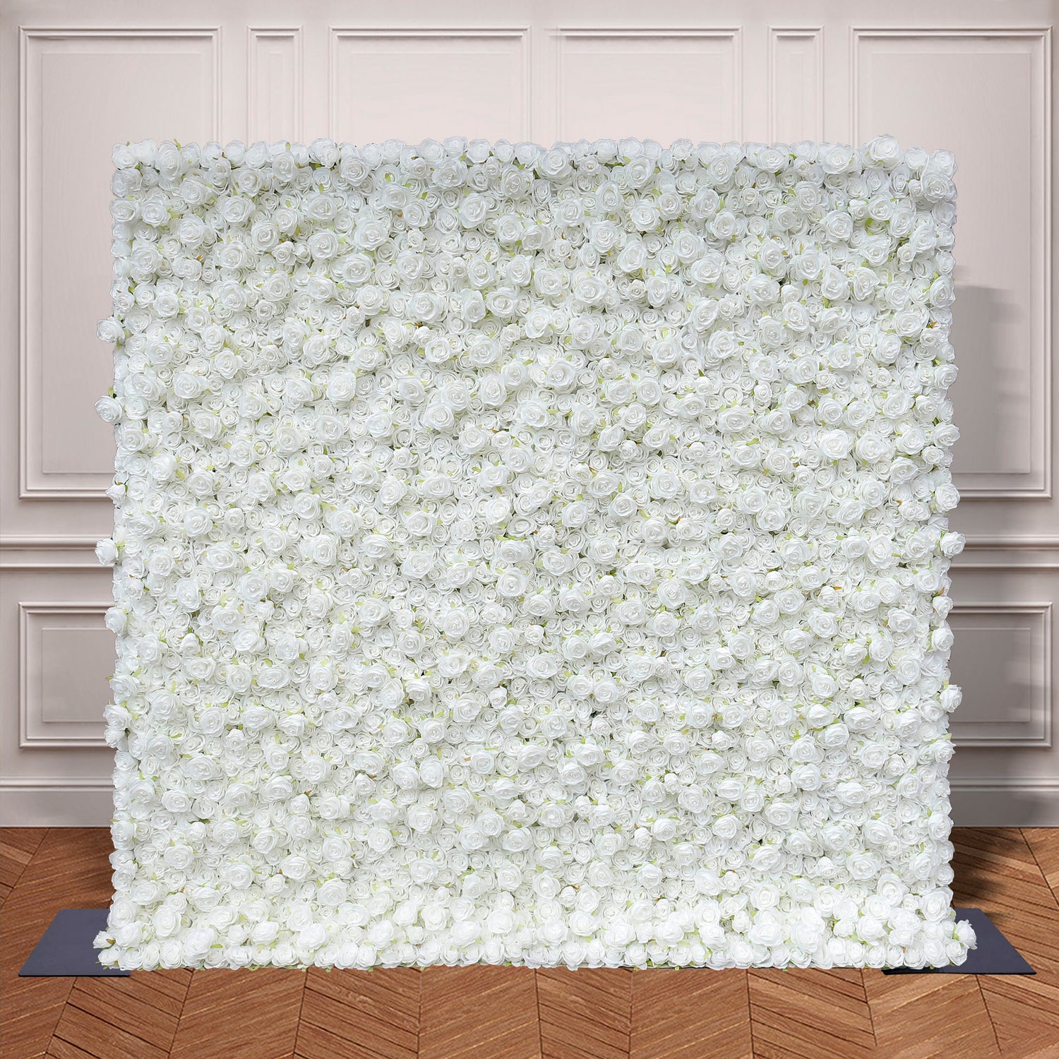 Aliflowers 3D Customize Roll Up Cloth White Floral Wall Wedding Backdrop wall ALFWL069 - Ali Flowers