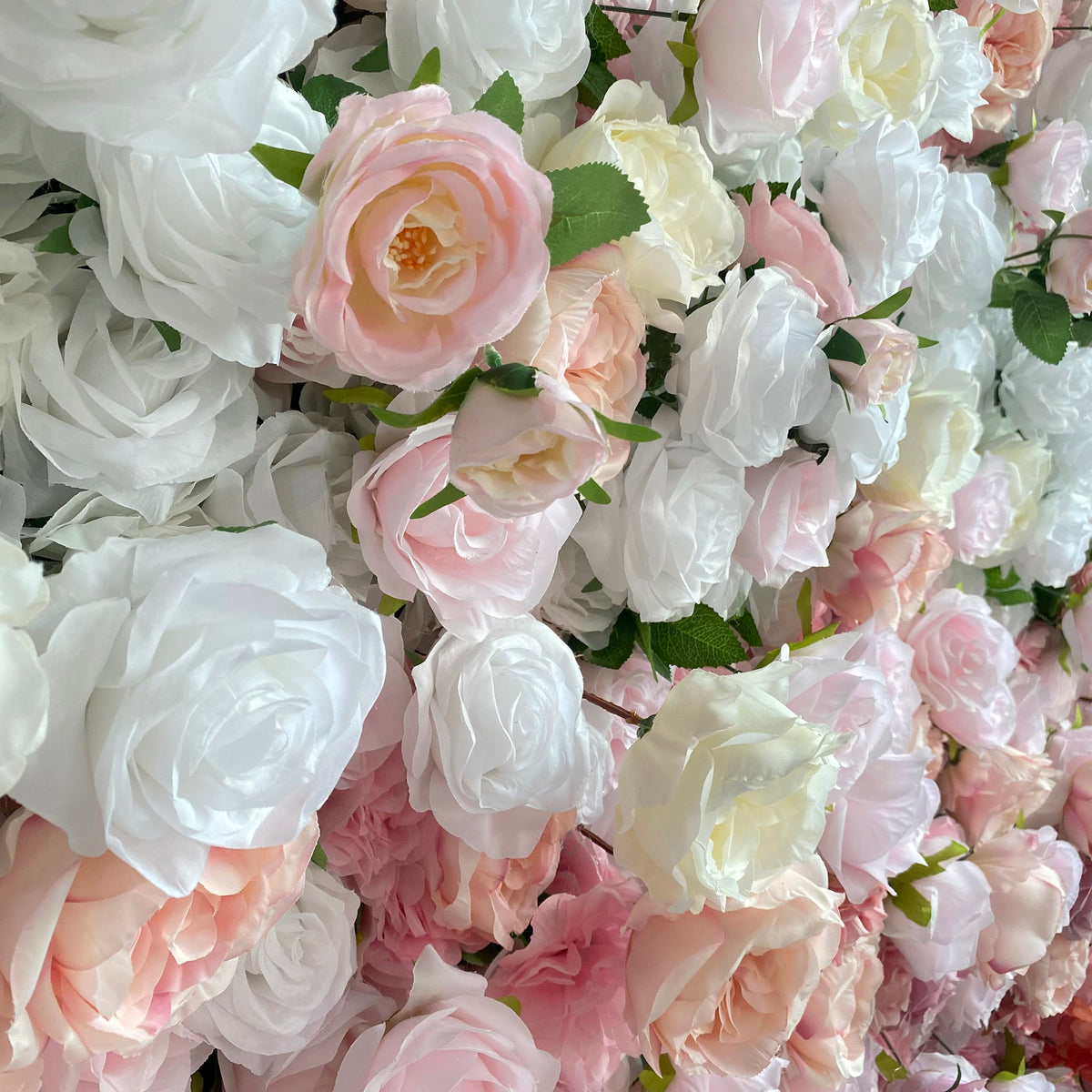 Aliflowers Gradient Rose Artificial Flower Wall Backdrop – Pink White Purple Mix for Wedding & Party Decor