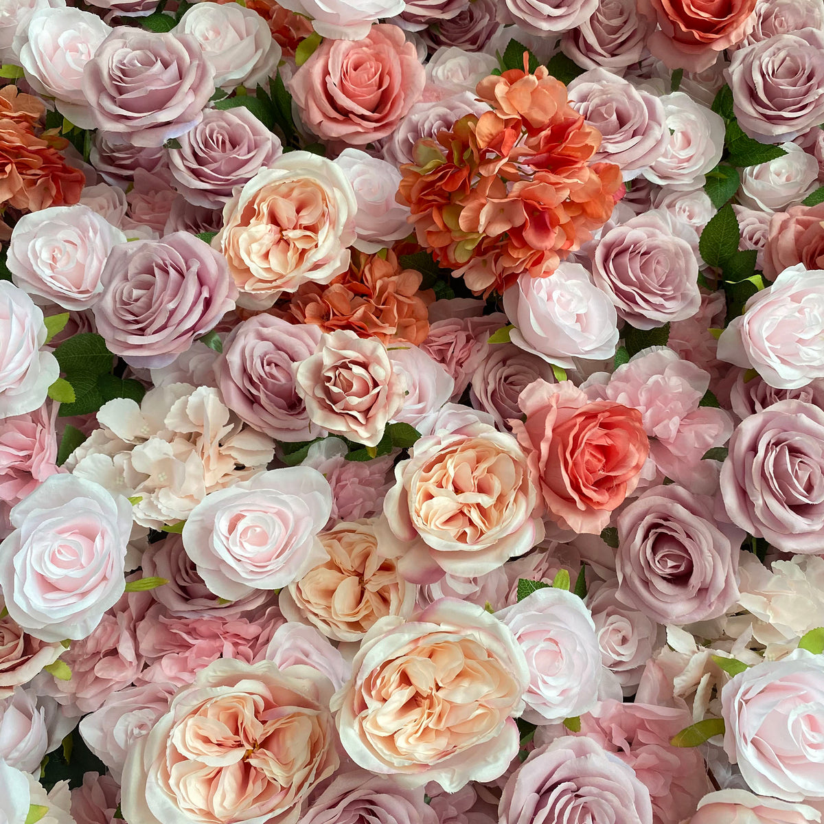 Aliflowers Gradient Rose Artificial Flower Wall Backdrop – Pink White Purple Mix for Wedding & Party Decor