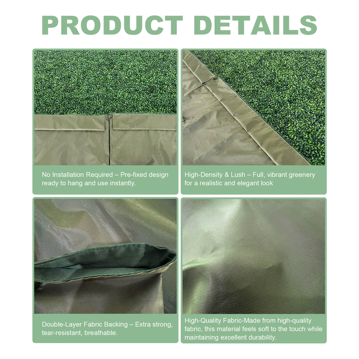 Artificial 8*8ft 2d Milan Grass Wall Backdrop for Event ALFWL175 - Ali Flowers