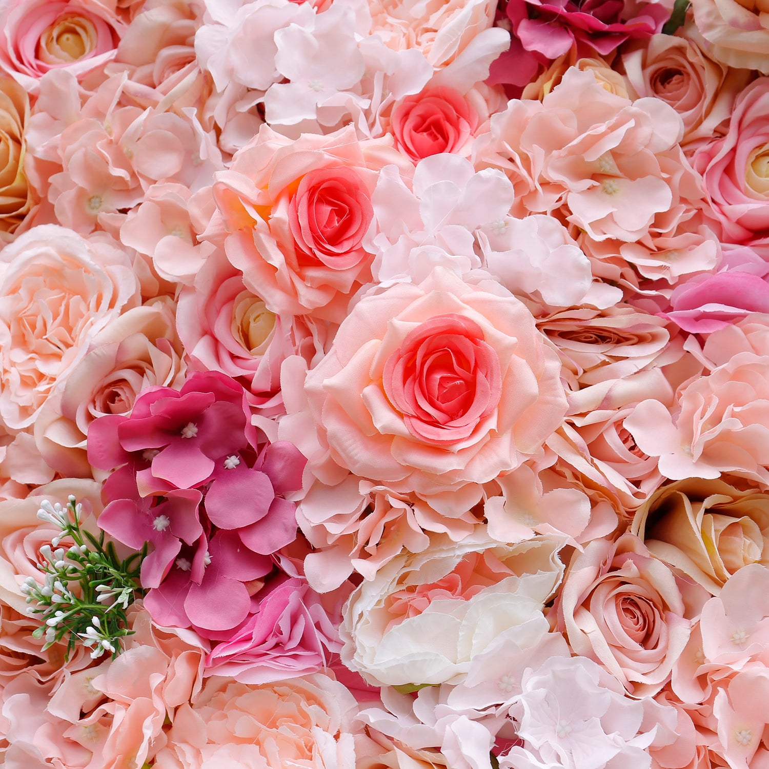 Aliflowers 2D Artificial Roll up Hydrangea Floral Wall Background ALFWL102 - Ali Flowers