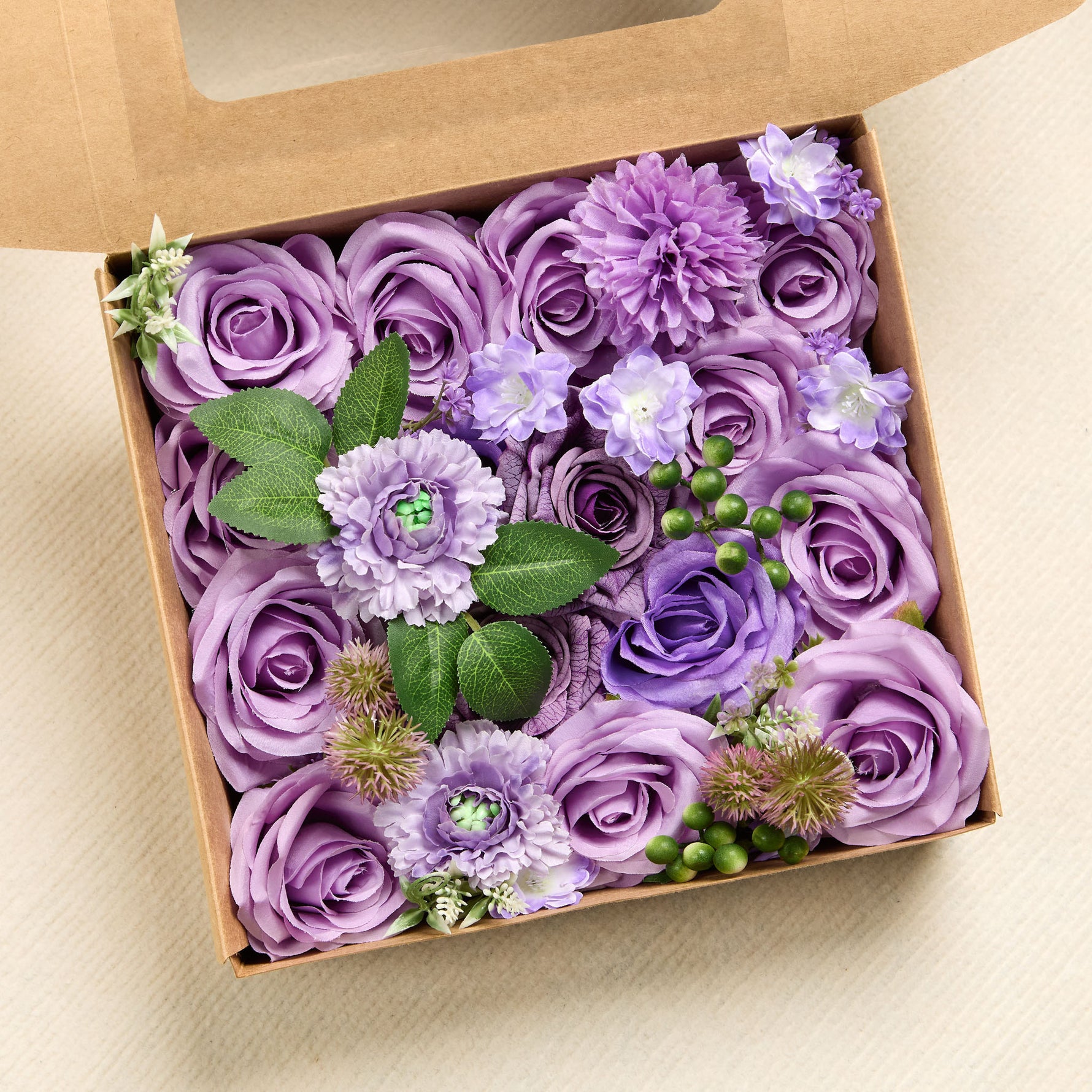 Lavender Rose Wedding Accessories Flower Box