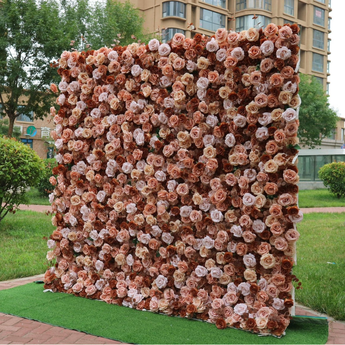 Aliflowers 3D Mixed Rose Flower Wall Backdrop Romantic Wedding & Event Decor ALFWL189