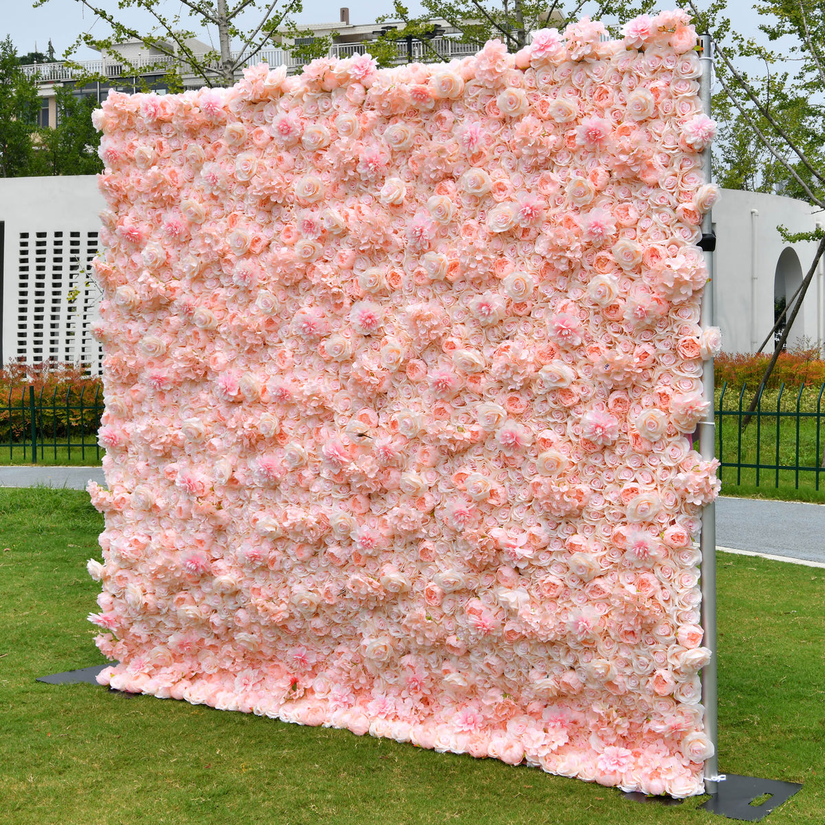 Aliflowers Hydrangea Rose Dalia Curtain Pink 2D Flower Wall Backdrop ALFWL104 - Ali Flowers