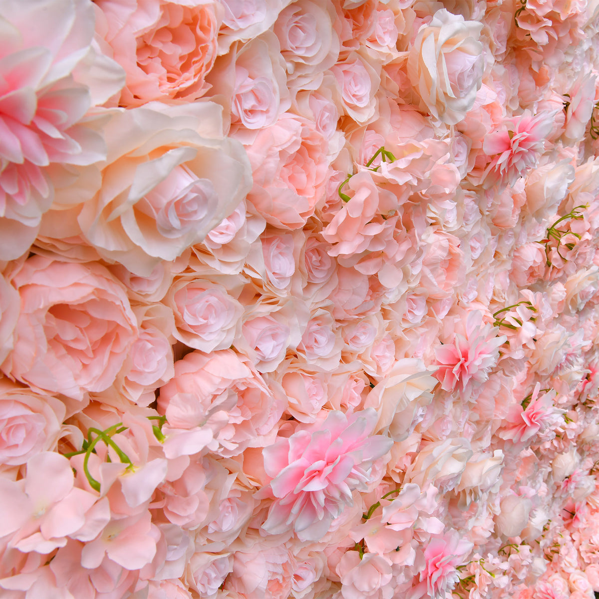 Aliflowers Hydrangea Rose Dalia Curtain Pink 2D Flower Wall Backdrop ALFWL104 - Ali Flowers
