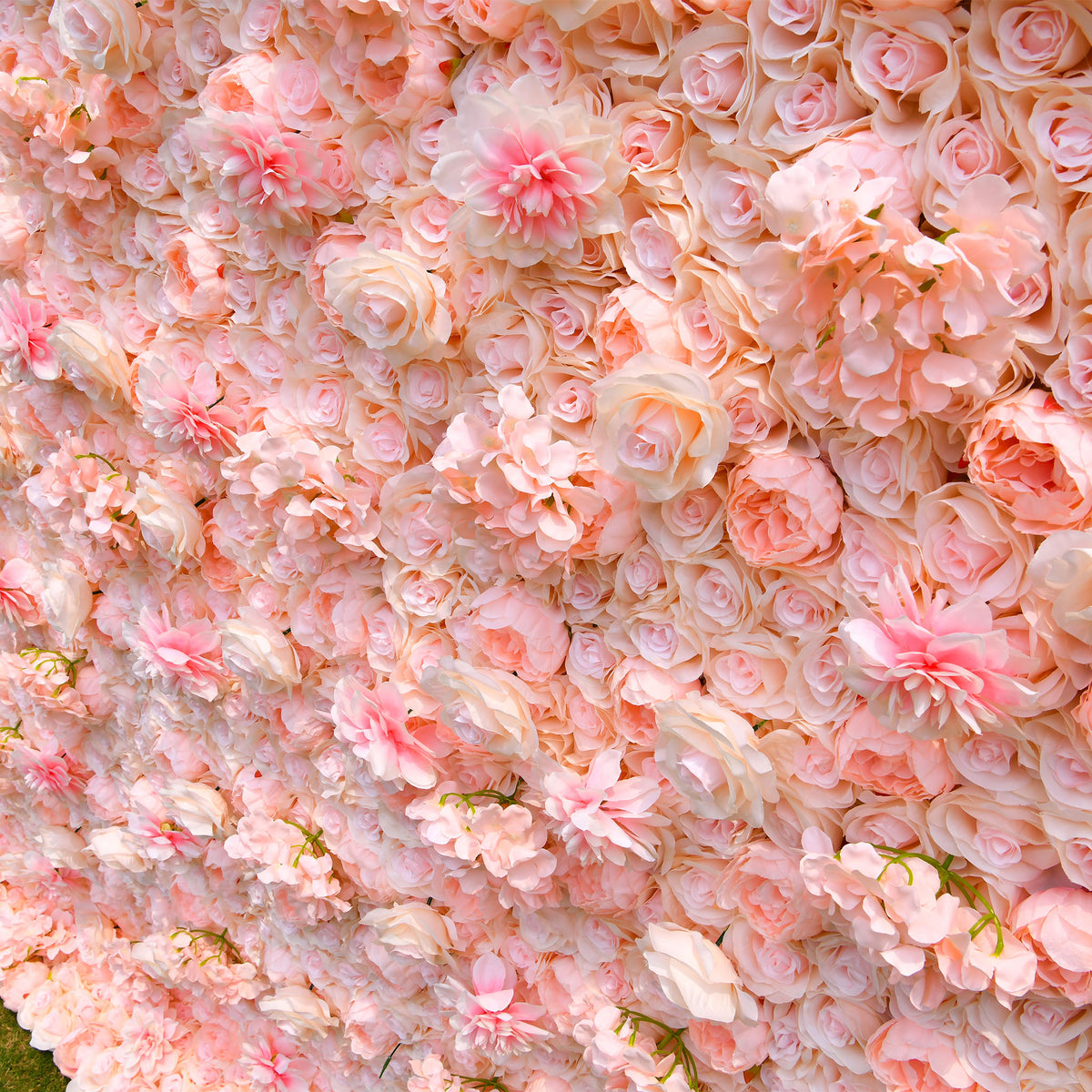 Aliflowers Hydrangea Rose Dalia Curtain Pink 2D Flower Wall Backdrop ALFWL104 - Ali Flowers