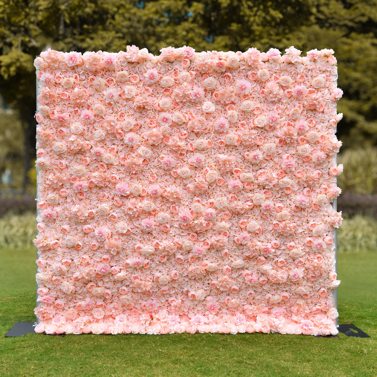 Aliflowers Hydrangea Rose Dalia Curtain Pink 2D Flower Wall Backdrop ALFWL104 - Ali Flowers