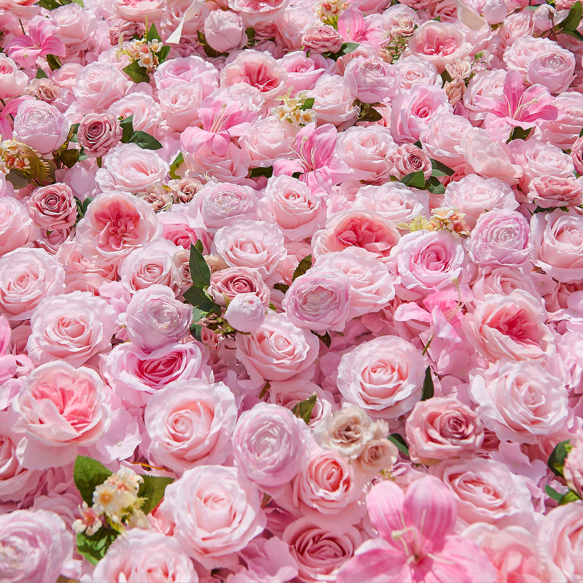 Aliflowers 5D Pink Rose Peony Roll Up Curtain Cloth Flower Wall - Ali Flowers