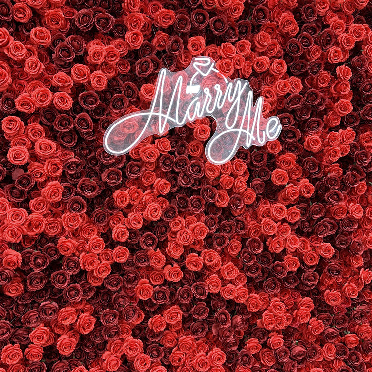 Aliflowers 5D Red Peony Rose Roll Up Curtain Cloth Flower Wall ALFWL164