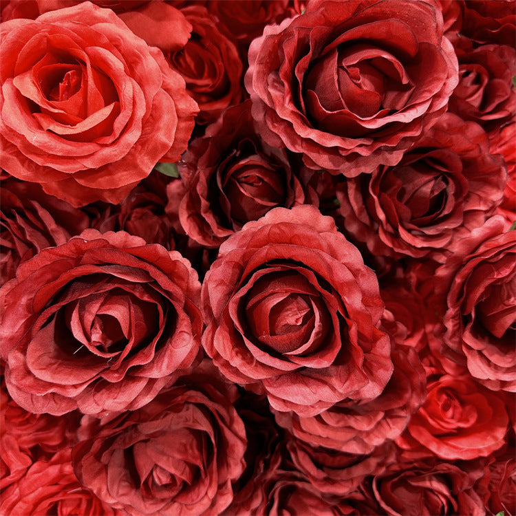 Aliflowers 5D Red Peony Rose Roll Up Curtain Cloth Flower Wall ALFWL164