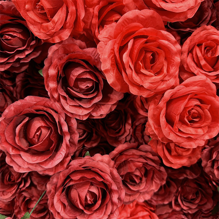 Aliflowers 5D Red Peony Rose Roll Up Curtain Cloth Flower Wall