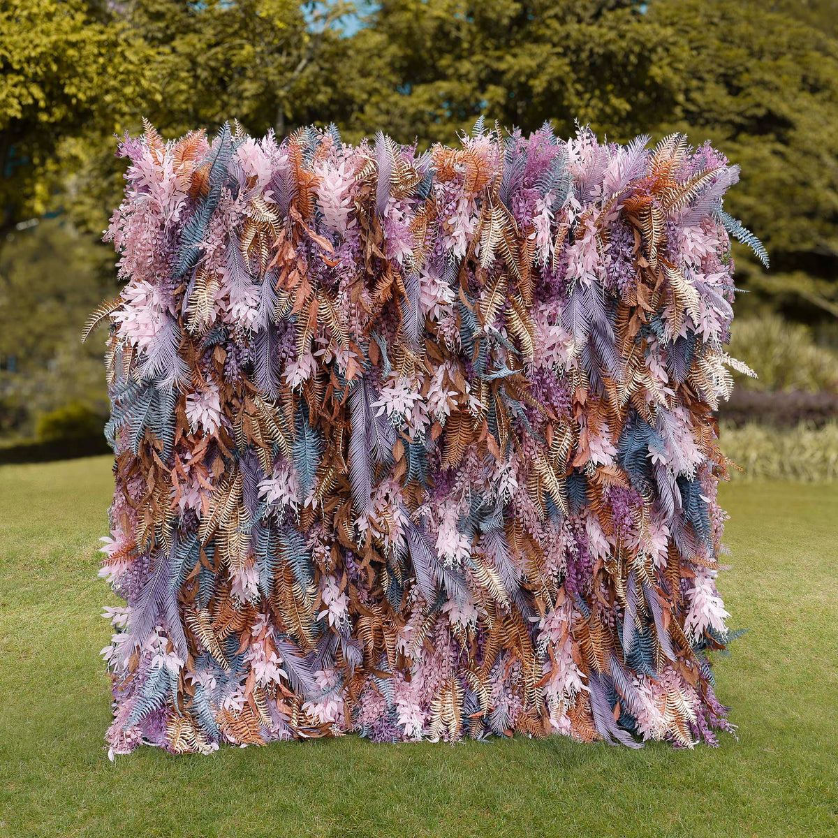 Aliflowers Retro Pampas Grass Flower Wall Outside Backdrop ALFWL123 - Ali Flowers