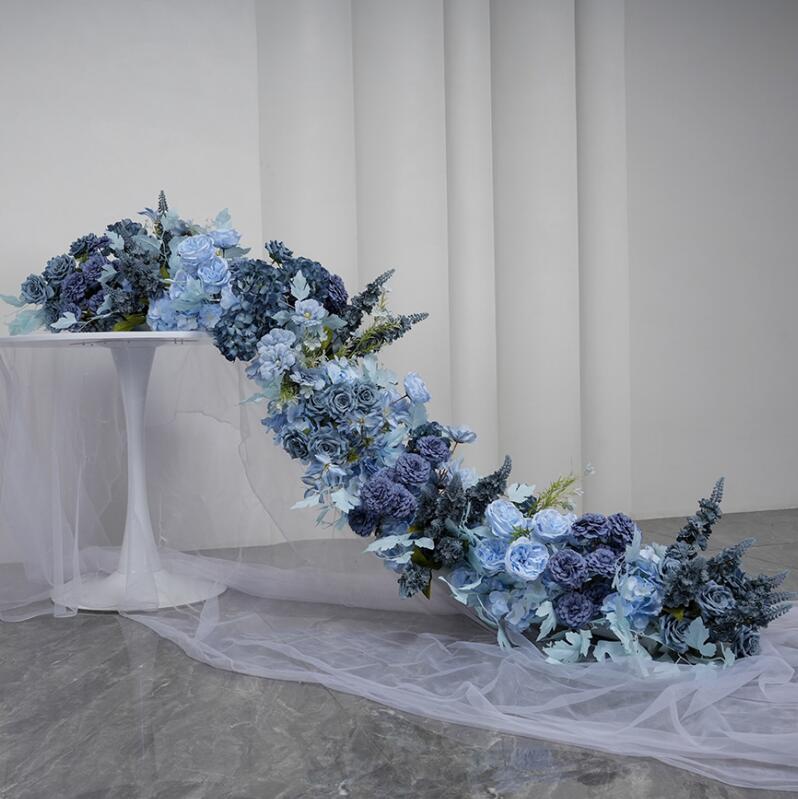 Aliflowers 5D Retro Rose Hydrange Gardenia Wedding Table Runner for Party Events Prop ALFRW008 - Ali Flowers