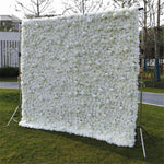 Aliflowers 3D White Pure Rose Flower Wall ALFWL056 - Ali Flowers