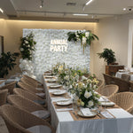 Aliflowers 3D White Pure Rose Flower Wall ALFWL056 - Ali Flowers