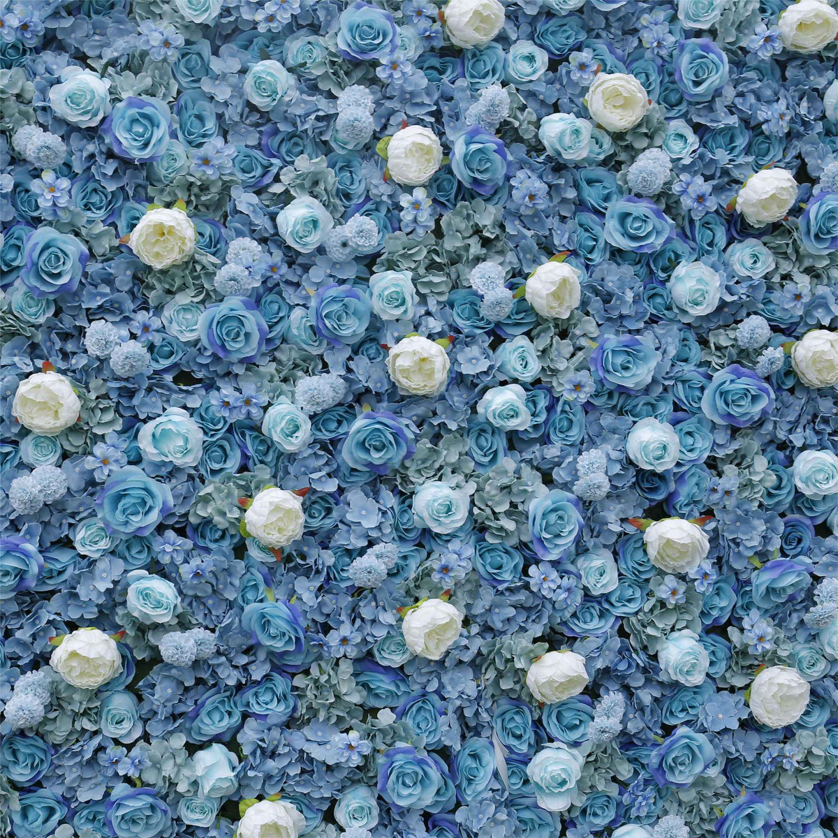 Aliflowers 3D Blue Contrasting Colors floral Wall Backdrop ALFWL042 - Ali Flowers