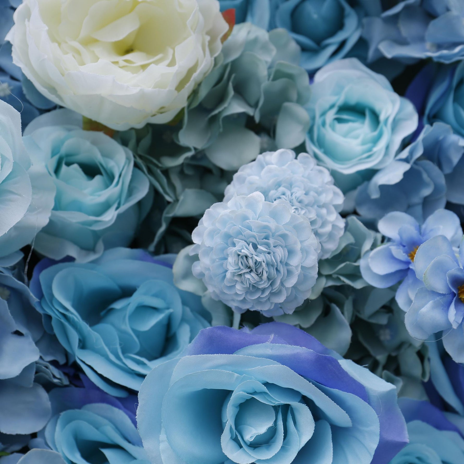 Aliflowers 3D Blue Contrasting Colors floral Wall Backdrop ALFWL042 - Ali Flowers