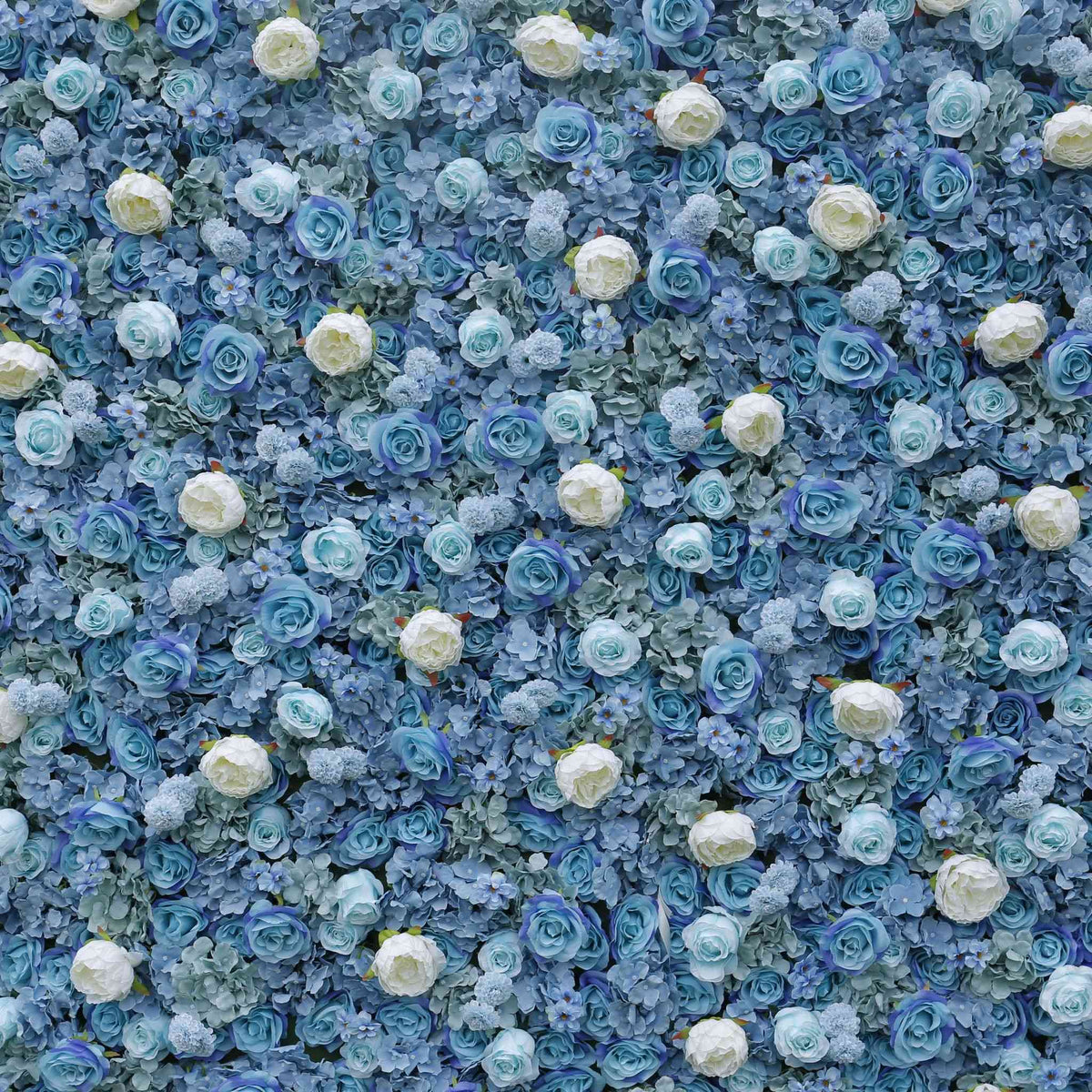 Aliflowers 3D Blue Contrasting Colors floral Wall Backdrop ALFWL042 - Ali Flowers