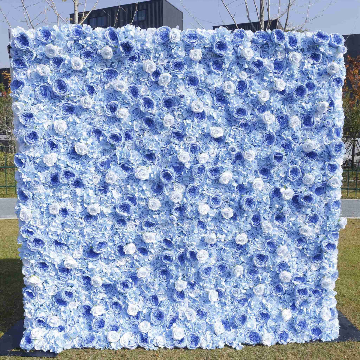 Wedding Backdrop Decor 3D Blue Peony with Hydrangea ALFWL036 - Ali Flowers