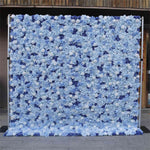 Aliflowers 3D Light Blue Silk Flower Wall Wedding Backdrop Hanging Decor ALFWL070 - Ali Flowers