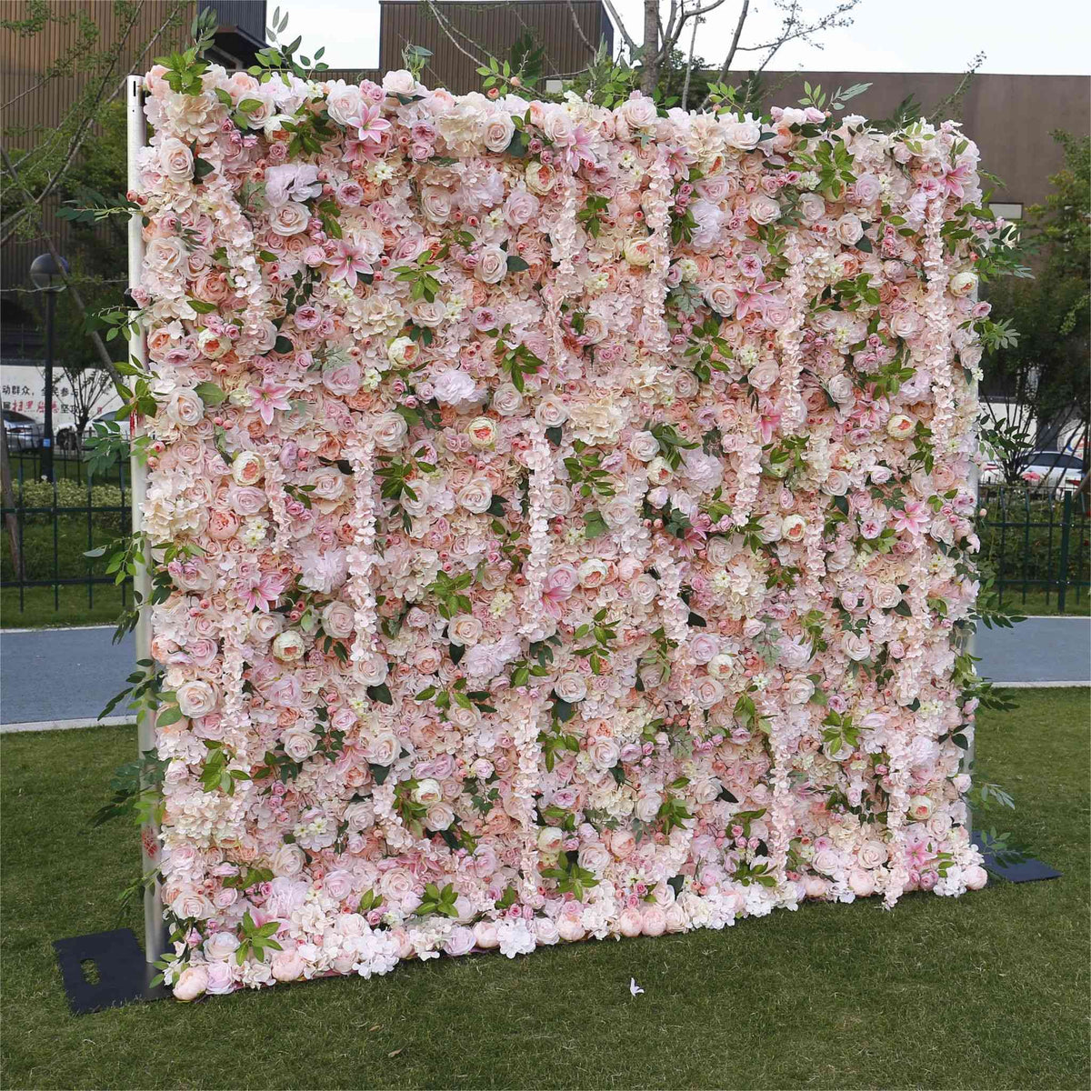 3D Blush Pink Flowers with Orchid for Wedding Backdrop ALFWL032 - Ali Flowers