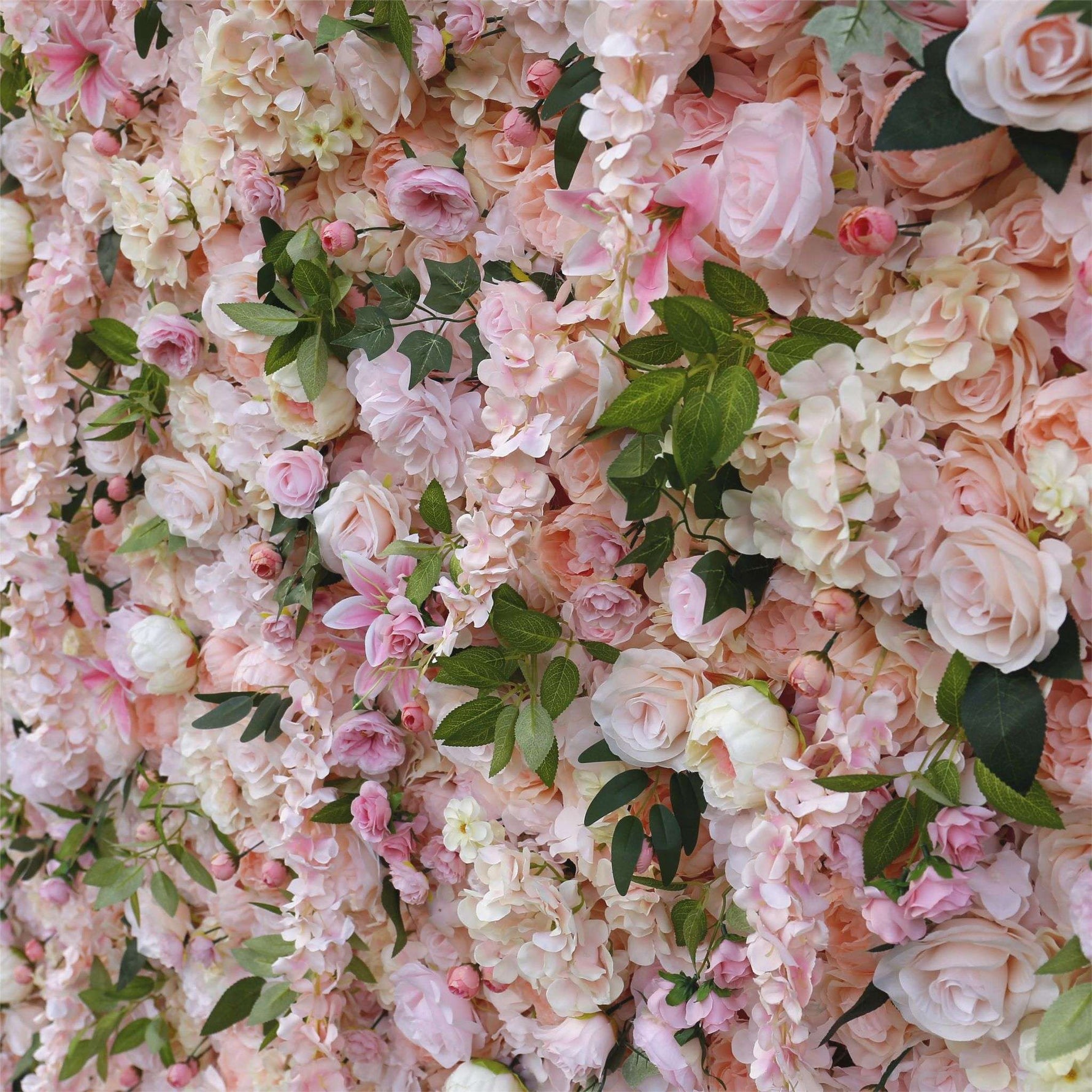 3D Blush Pink Flowers with Orchid for Wedding Backdrop ALFWL032 - Ali Flowers