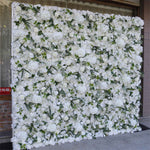 Aliflowers White Dahlia with Plants Flower Wall for Wedding ALFWL076 - Ali Flowers