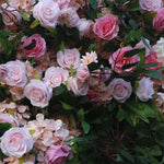 Aliflowers Blush Rose with Green Floral Wall Arrangement ALFWL077 - Ali Flowers