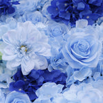 Aliflowers Hydrangea 3D Rolling Up Blue Flower Wall ALFWL078 - Ali Flowers