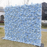 Aliflowers Blue Rose with Baby Breath Artificial Flower Wall Decor ALFWL095 - Ali Flowers