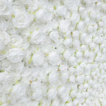 Aliflowers 3D Customize Roll Up Cloth White Floral Wall Wedding Backdrop wall ALFWL069 - Ali Flowers