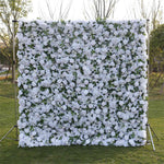 Aliflowers 3D White Rose with Hydrangea Wall and Flowers ALFWL043 - Ali Flowers