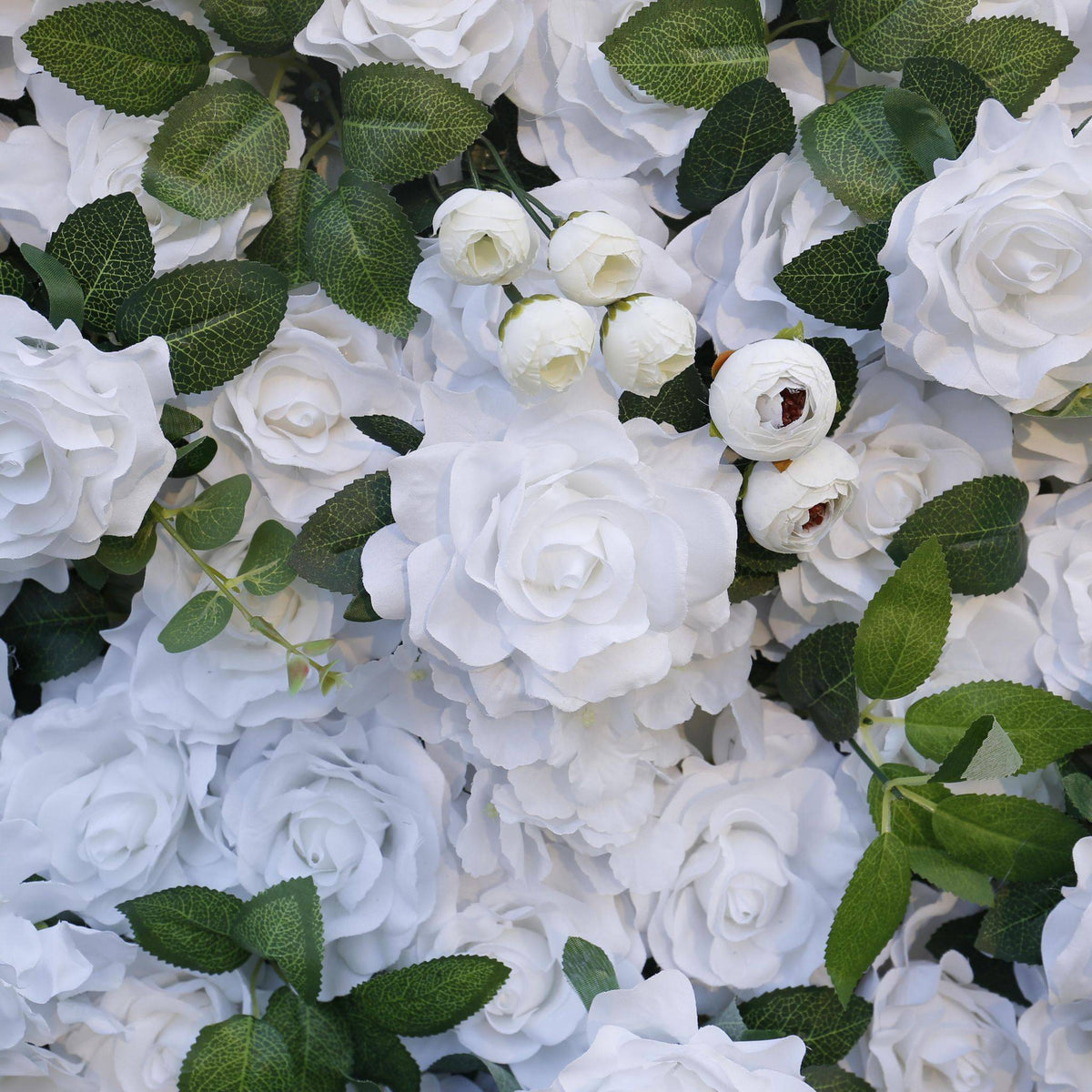 Aliflowers 3D White Rose with Hydrangea Wall and Flowers ALFWL043 - Ali Flowers