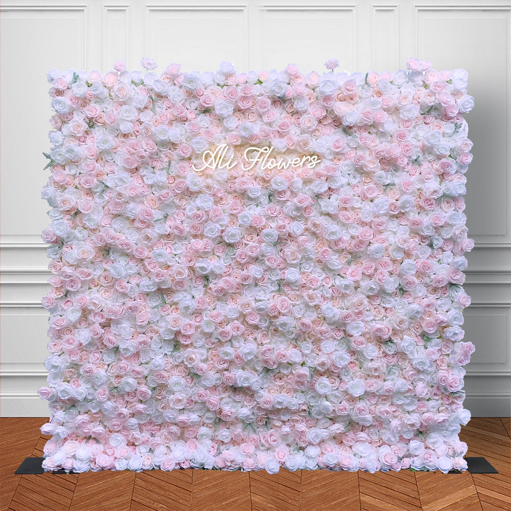 3d Pink Flower Wall Rolling Up Curtain Floral Backdrop Wedding Party Decor ALFWL001