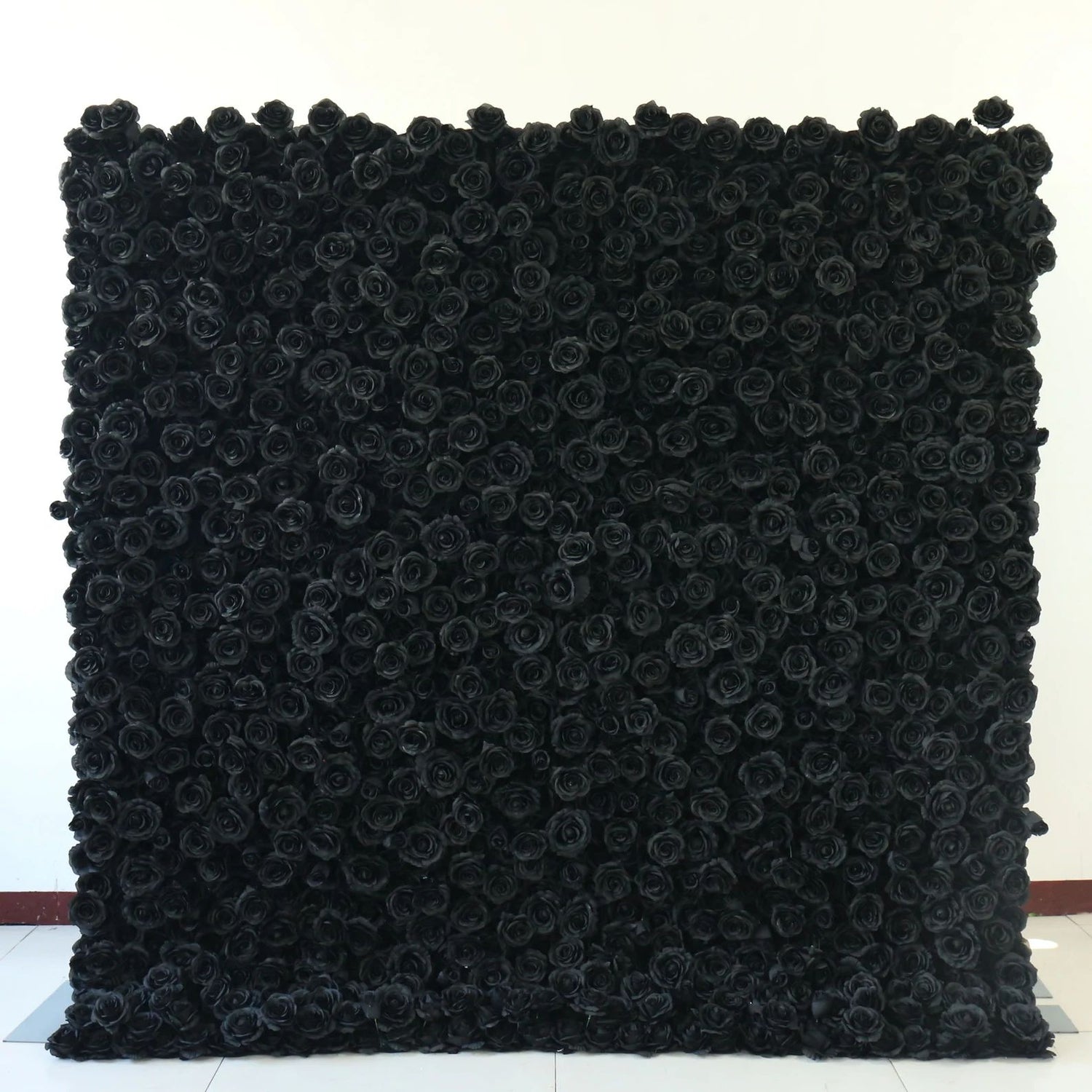 Ali Flowers Luxury 3d Black Rose Flower Wall Rolling Up Floral Backdrop ALFWL002 - Ali Flowers